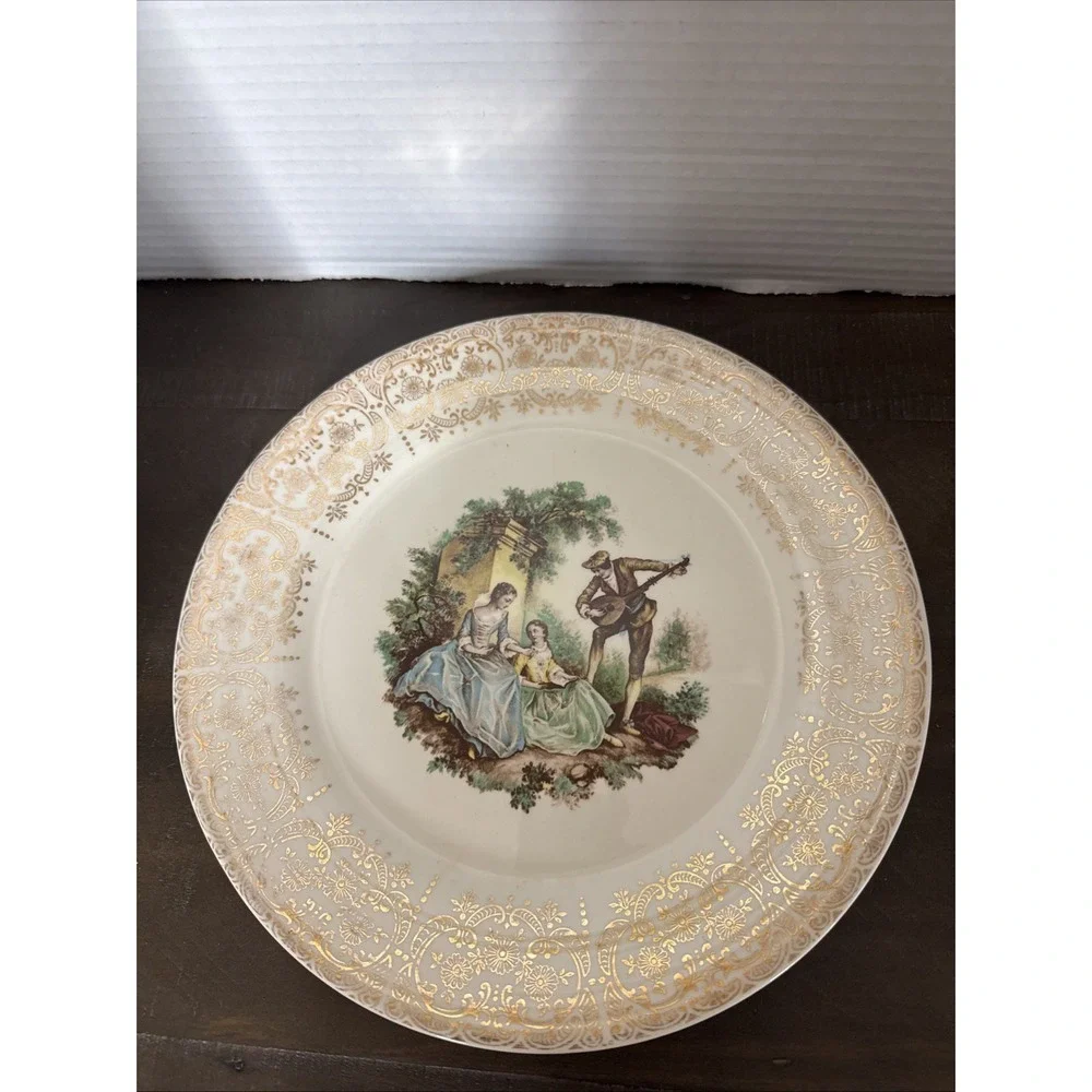 AMERICAN LIMOGES CHINA D'OR USA 22K Gold Dinner Plate-3 Plates